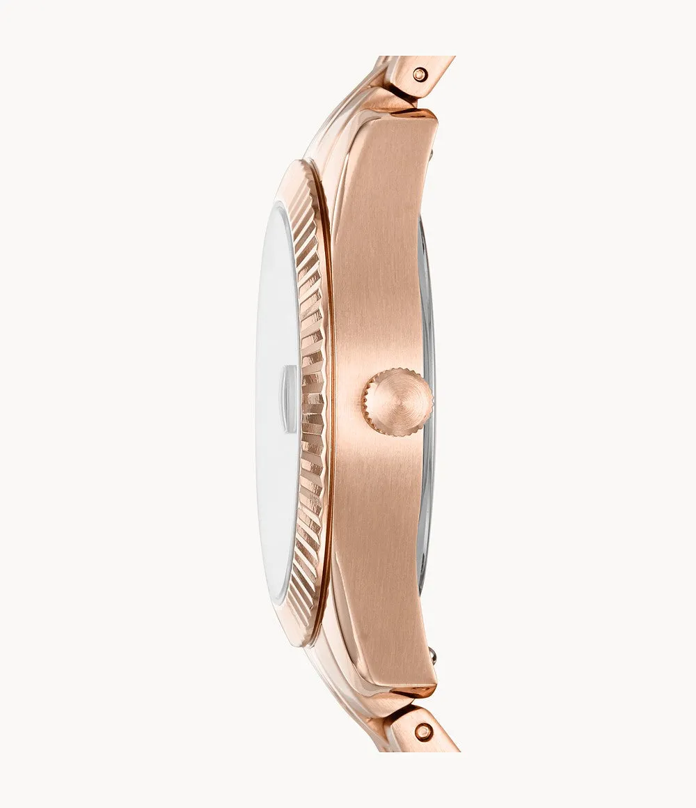 Fossil Scarlette Mini Rose Gold Tone Stainless Steel Watch Es4898