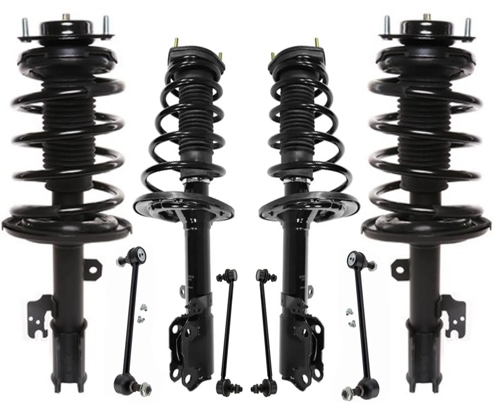 Front & Rear Complete Struts & Links For Toyota Avalon 2008 2009 2010 2011 2012