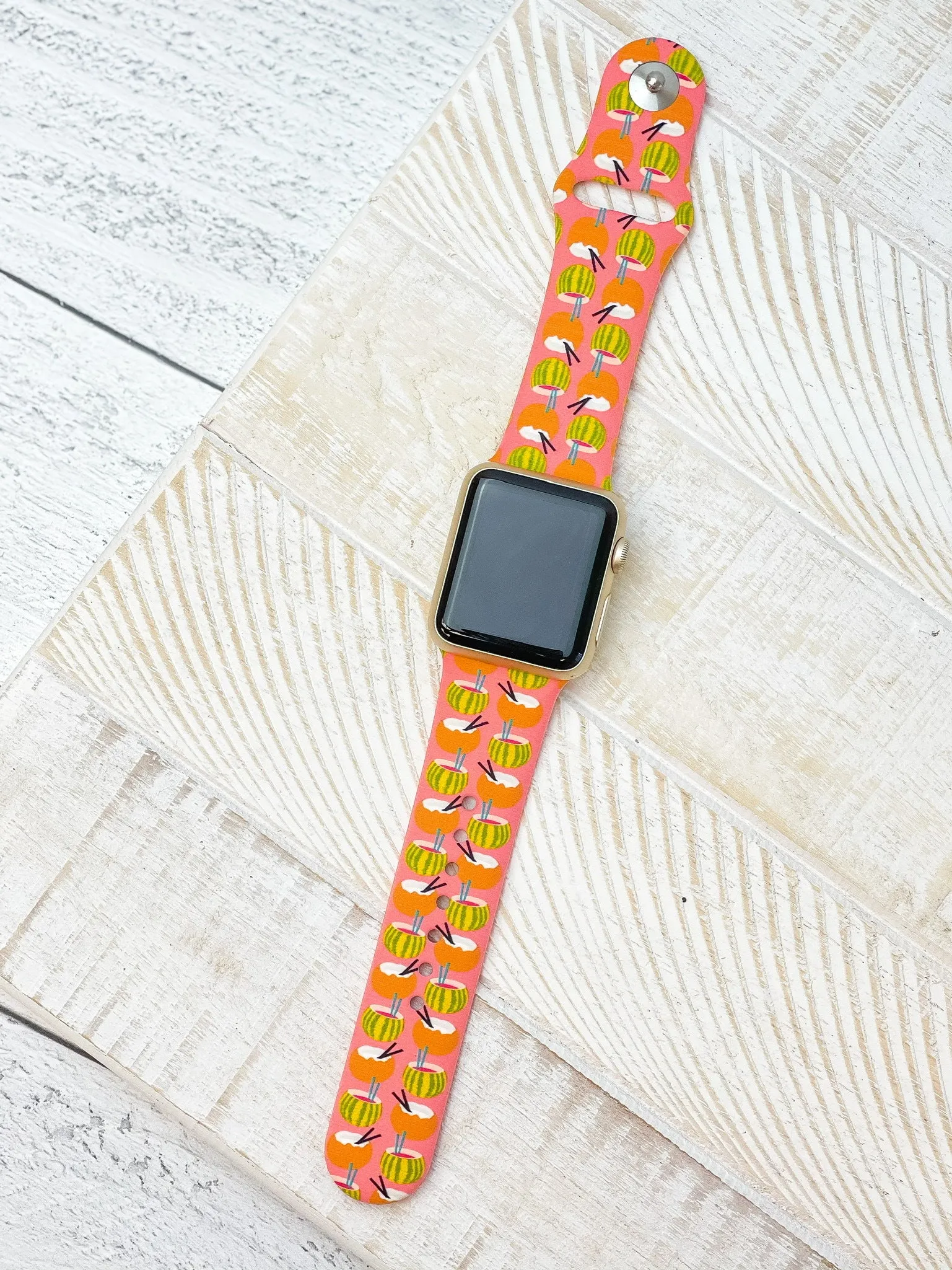 Fruity Drink Printed Silicone Smart Watch Band