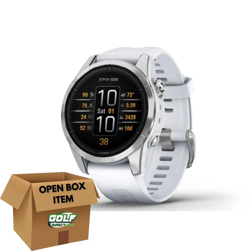 Garmin Epix Pro (Gen 2) Active Smartwatch 42mm Silver w/Whitestone Band (Open Box)