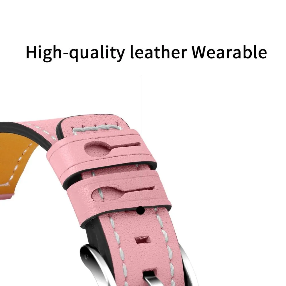 Garmin Vivomove Luxe cowhide leather watch strap - Pink