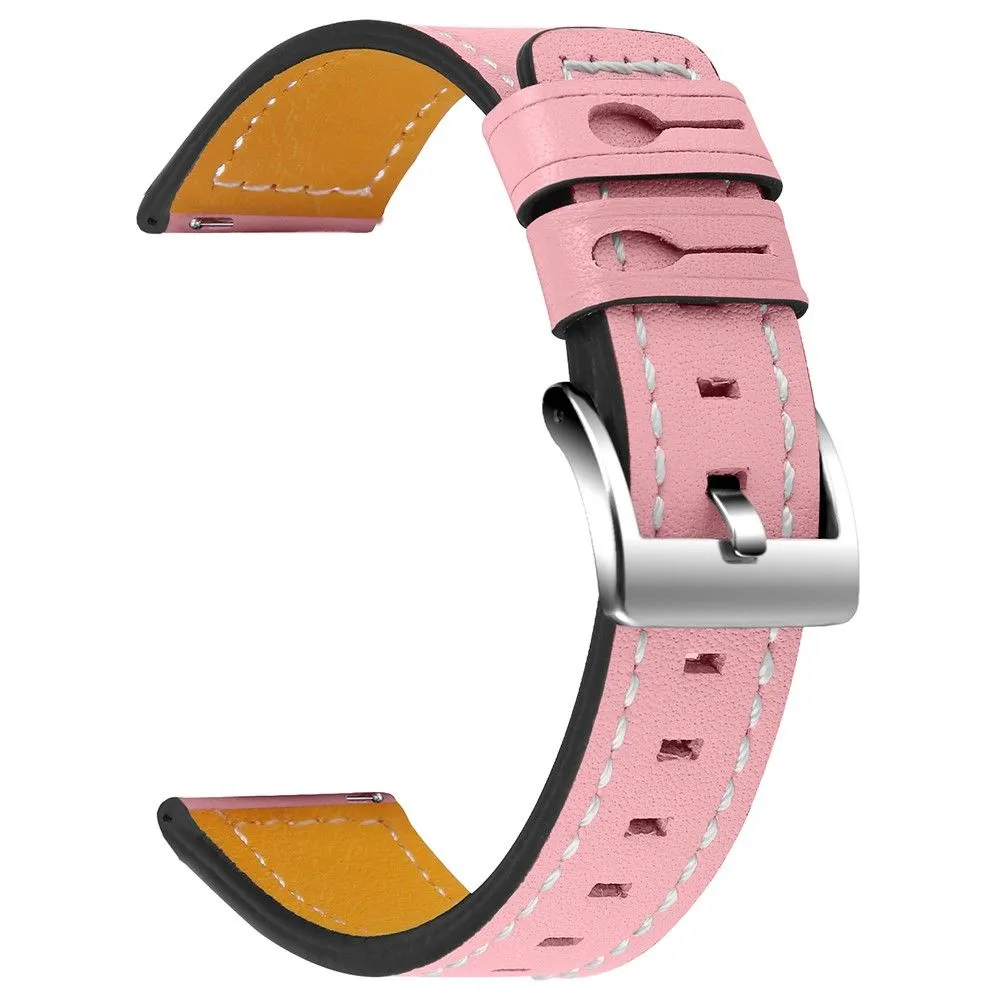 Garmin Vivomove Luxe cowhide leather watch strap - Pink