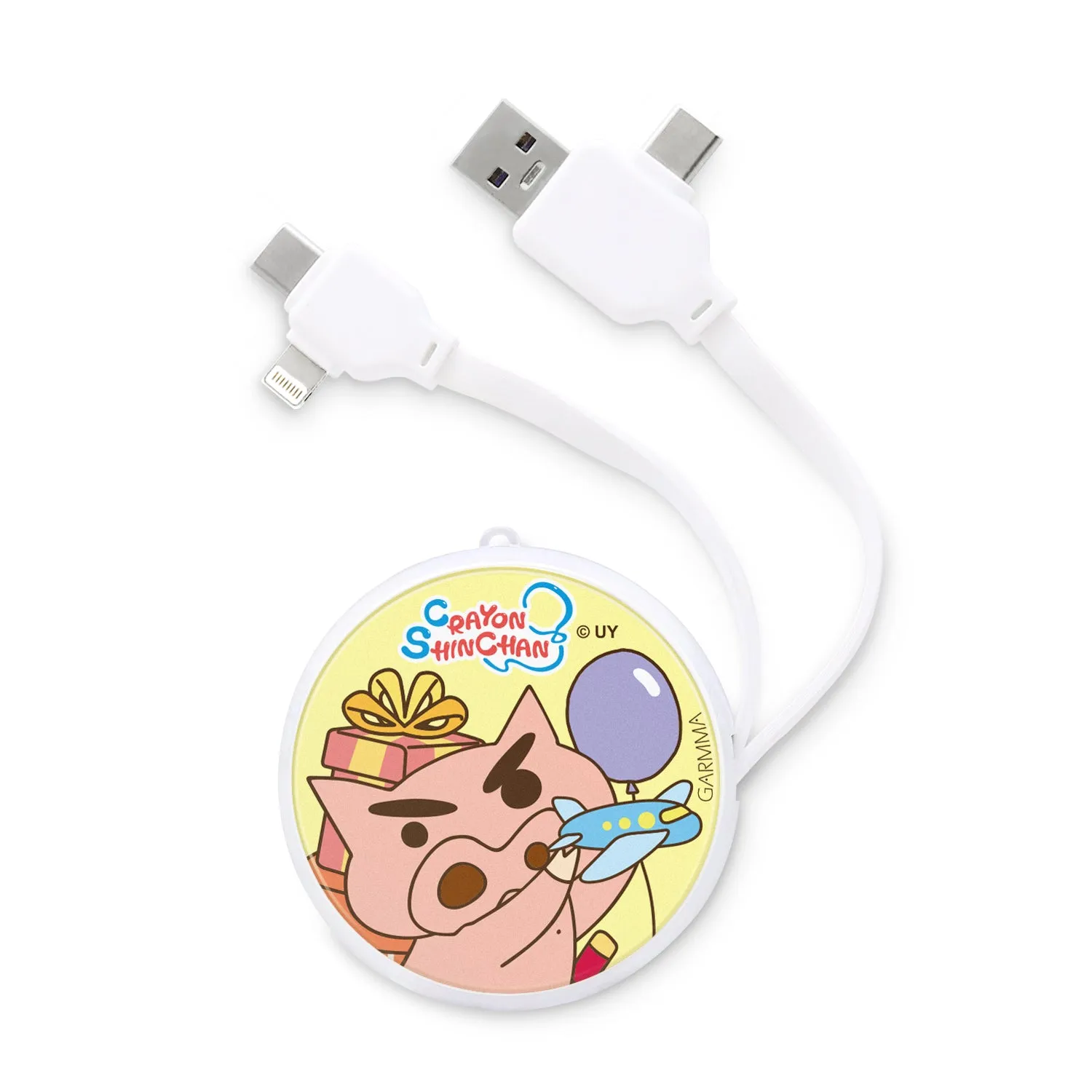 GARMMA Crayon Shin-chan PD Fast Charge Lightning Type-C Extracted Extension Cable