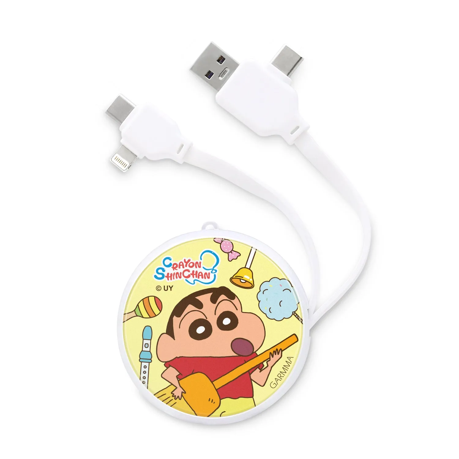 GARMMA Crayon Shin-chan PD Fast Charge Lightning Type-C Extracted Extension Cable