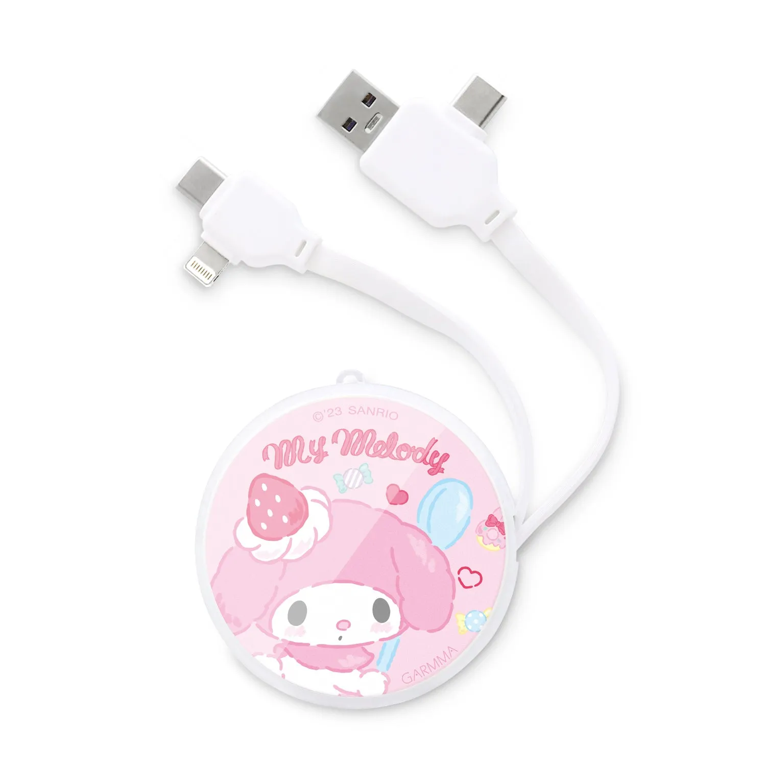 GARMMA Sanrio Characters PD Fast Charge Lightning Type-C Extracted Extension Cable