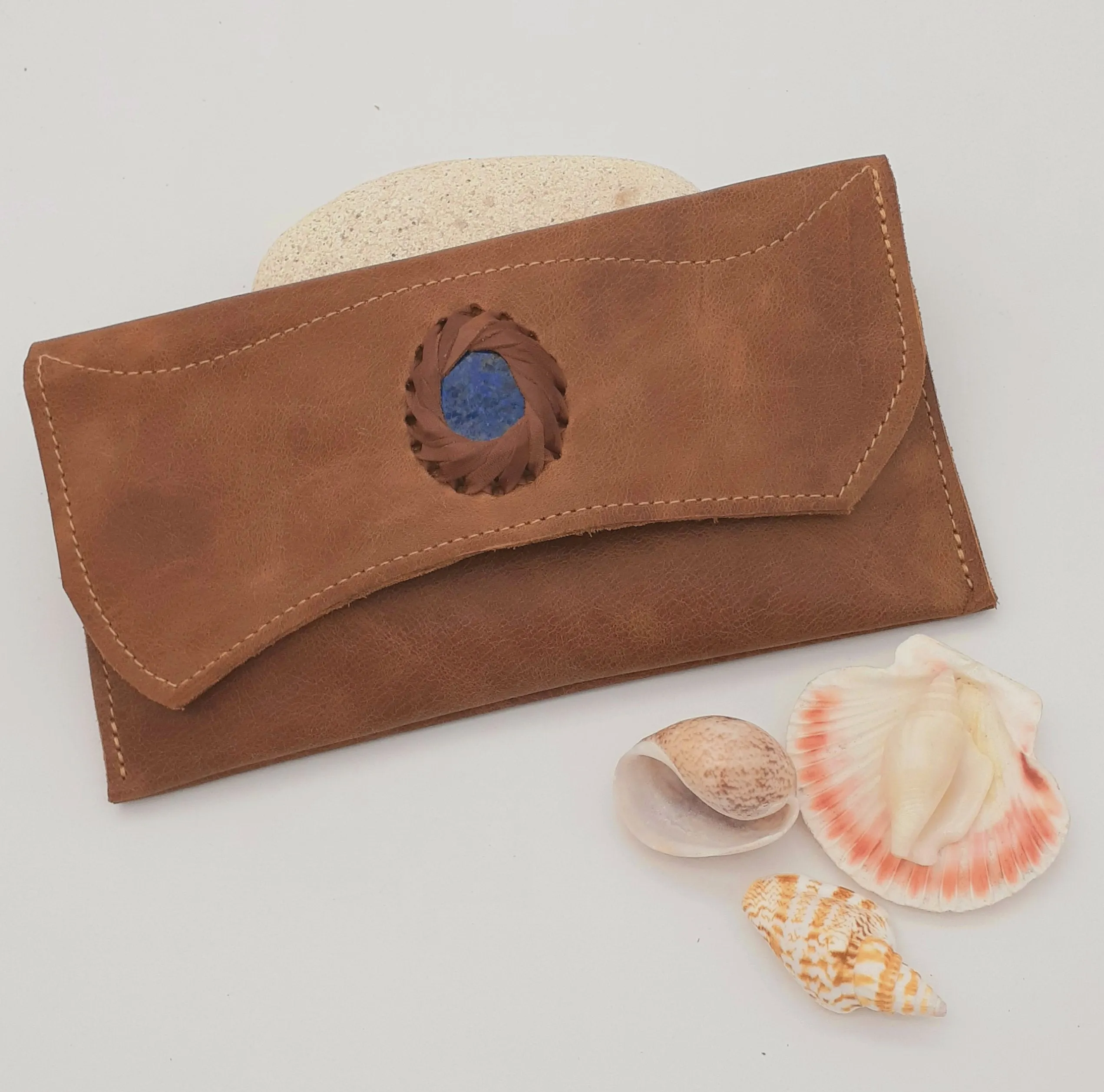 Gemstone Leather Purse