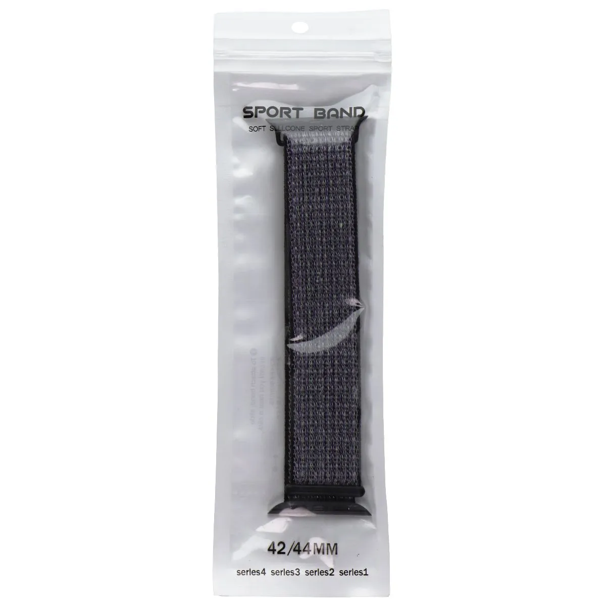 Generic Replacement Nylon Watch Band for Apple Watches 42/44mm - Gray/Purple