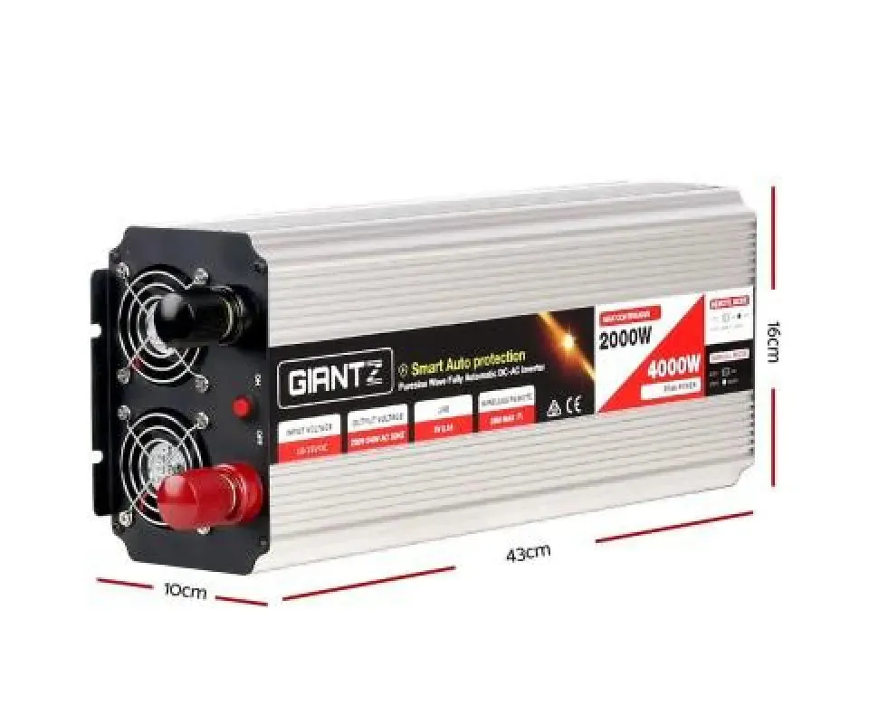 Giantz 2000W Puresine Wave DC-AC Power Inverter