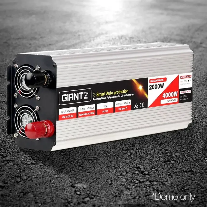 Giantz 2000W Puresine Wave DC-AC Power Inverter