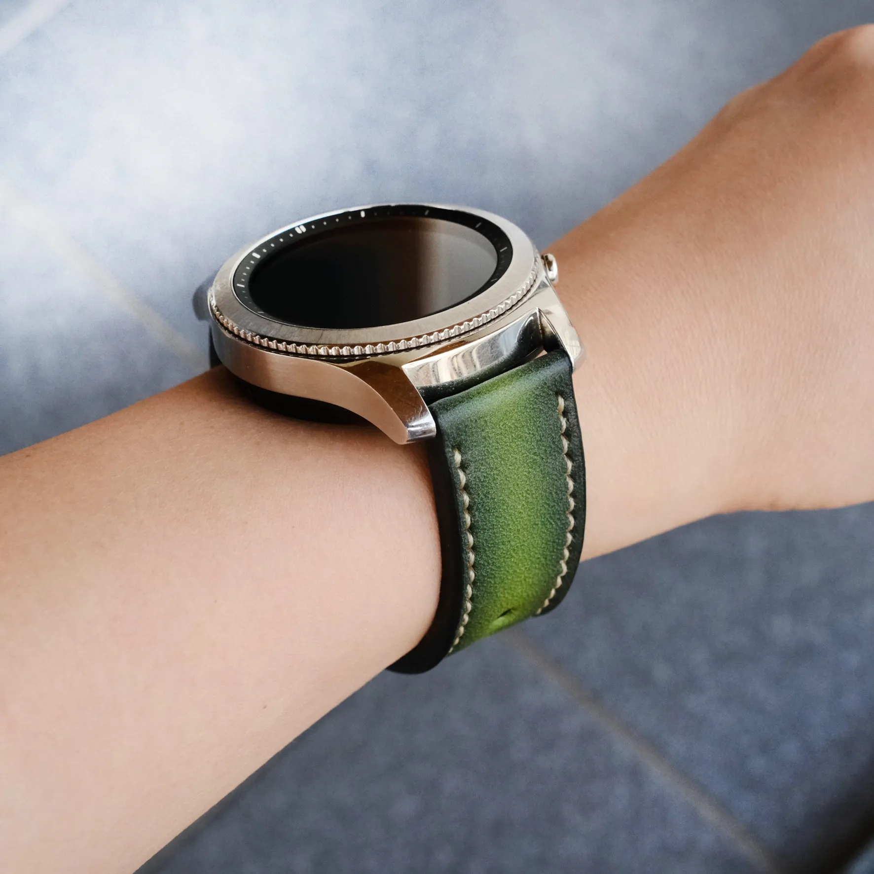 Green Leather Samsung Galaxy Watch Replacement Band