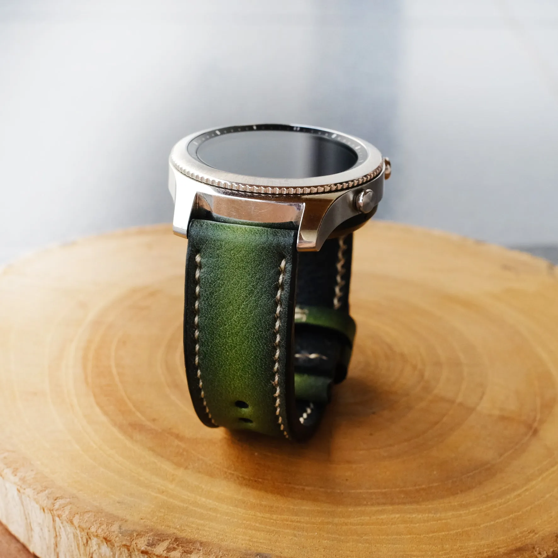 Green Leather Samsung Galaxy Watch Replacement Band