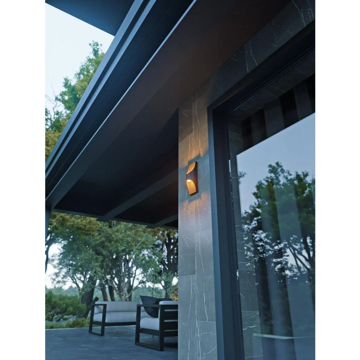 Harrison 12 in. LED Outdoor Wall Sconce Black Finish 3000K