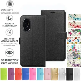 Honor 200 Case Cover Flip Folio Leather Wallet Credit Card Slot