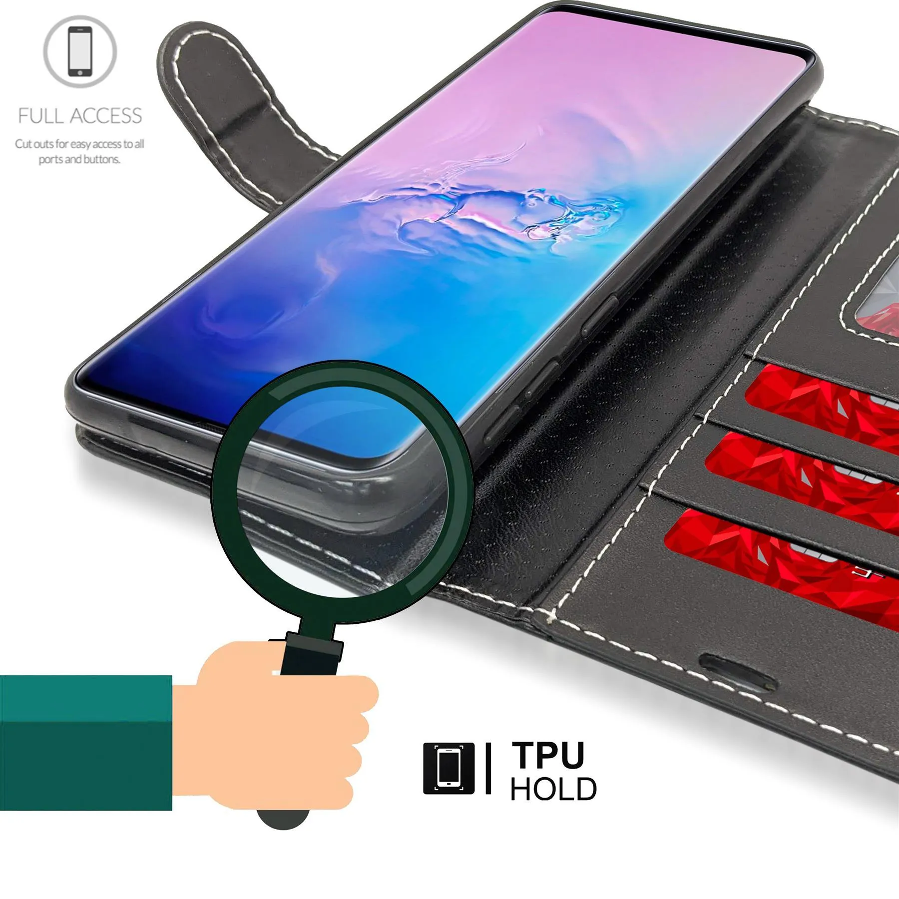 Honor 5X Flip Folio Book Wallet Case