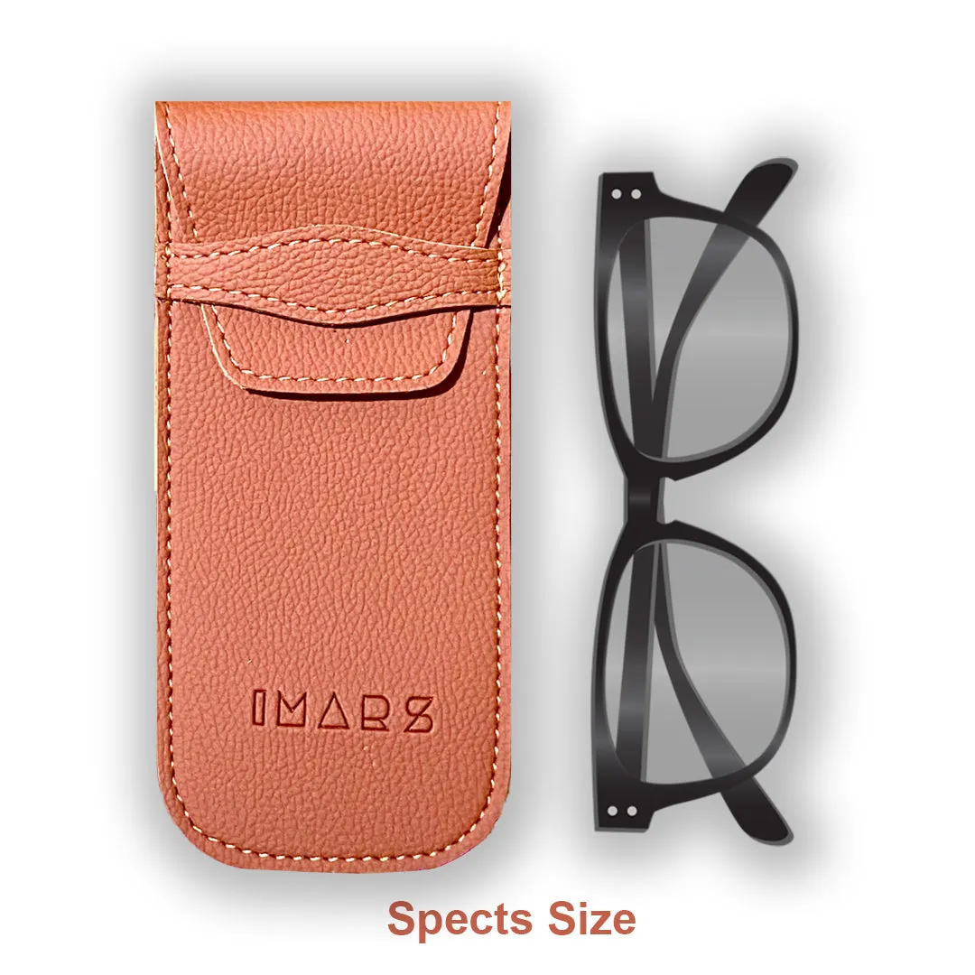 IMARS Vegan Leather Spectacle Case, Chic Protection for Your Eyesight.