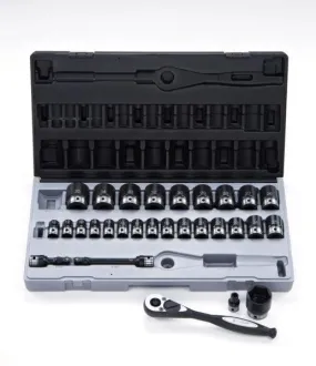 IMPACT SOCKET SET MET 1/2 DRIVE 29 PCE DUAL ACTION