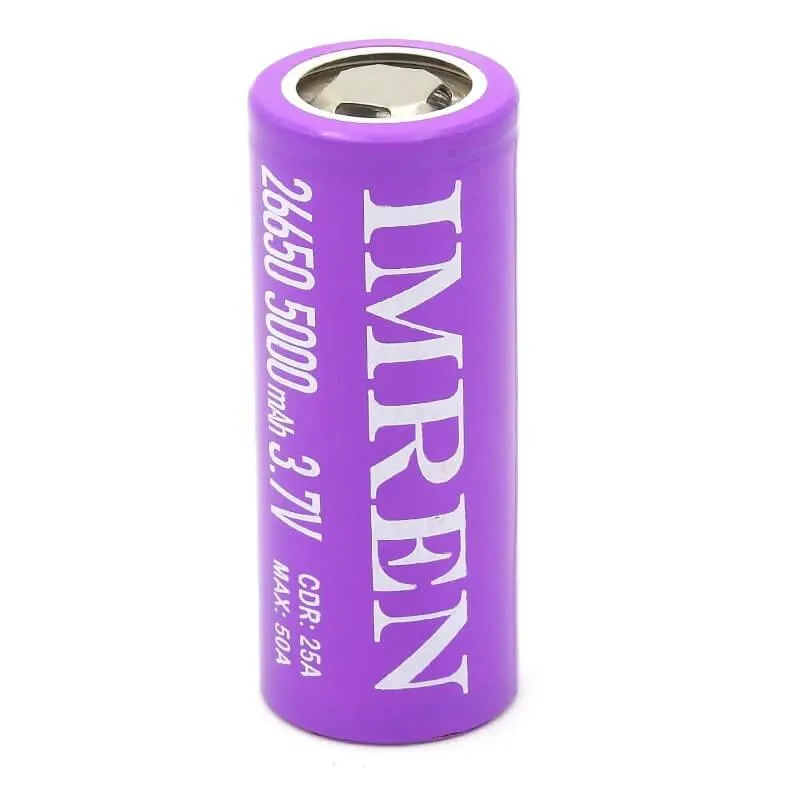 IMREN 26650 5000mAh 50A Rechargeable Lithium Battery  (2PCS/Pack)