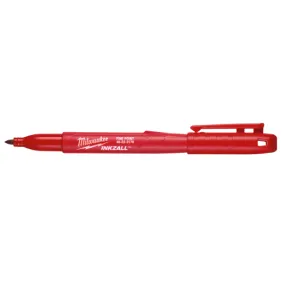 Inkzall Fine Point Jobsite Marker - Red