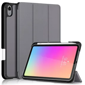 iPad Mini 6 (2021) slim tri-fold PU leather flip case with pen slot - Grey