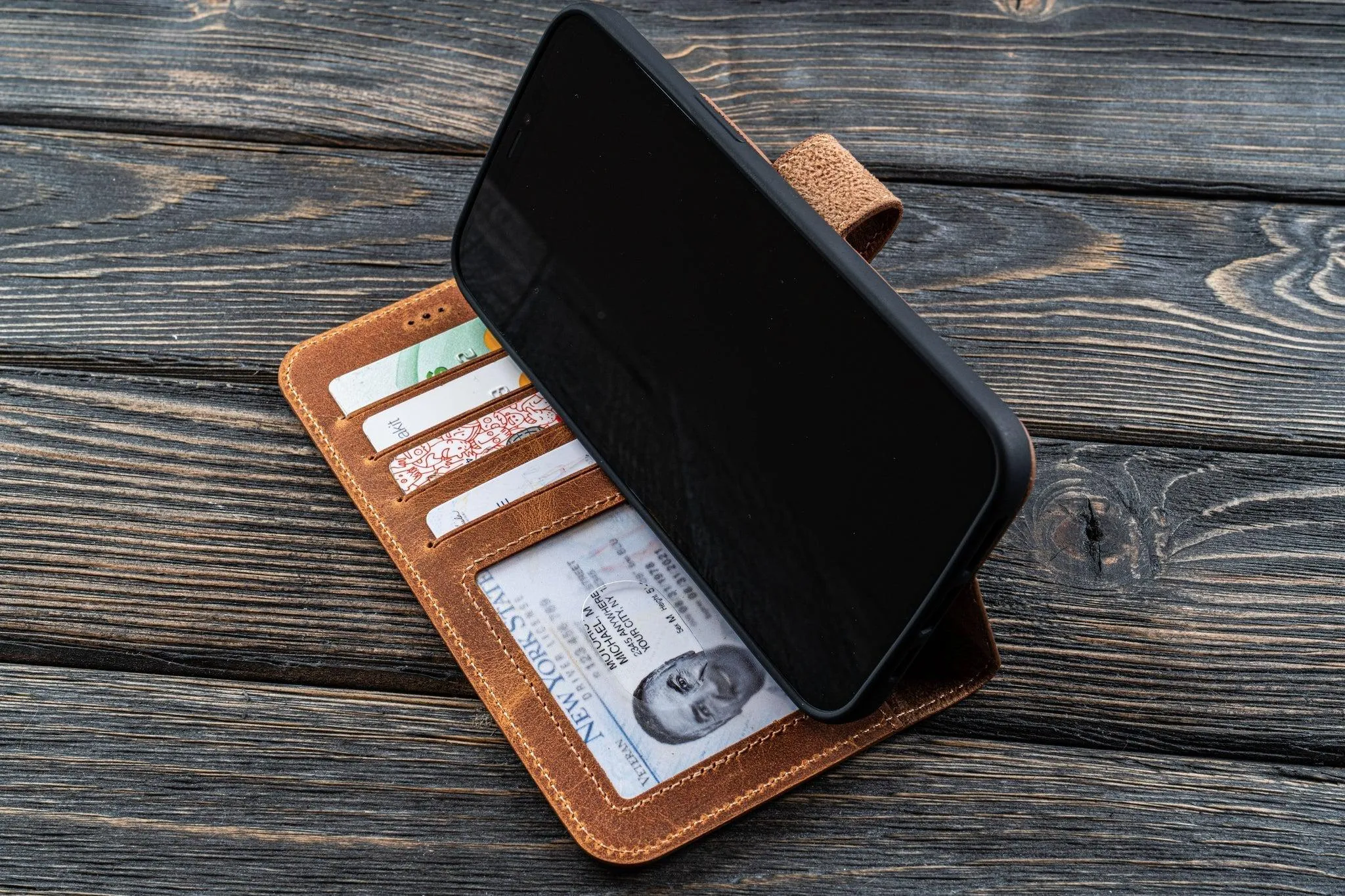 iPhone 13 (6.1") Leather Wallet Case