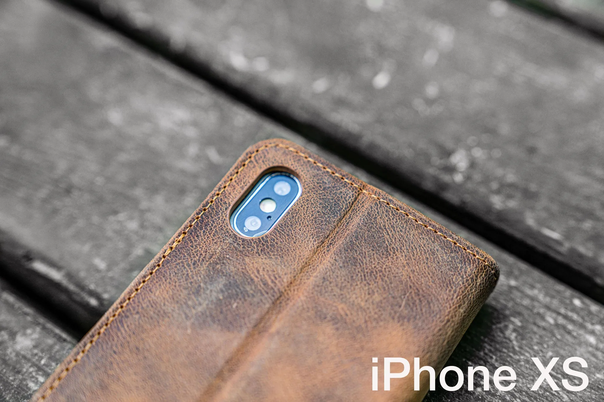 iPhone XS Leather Wallet Case - No.01