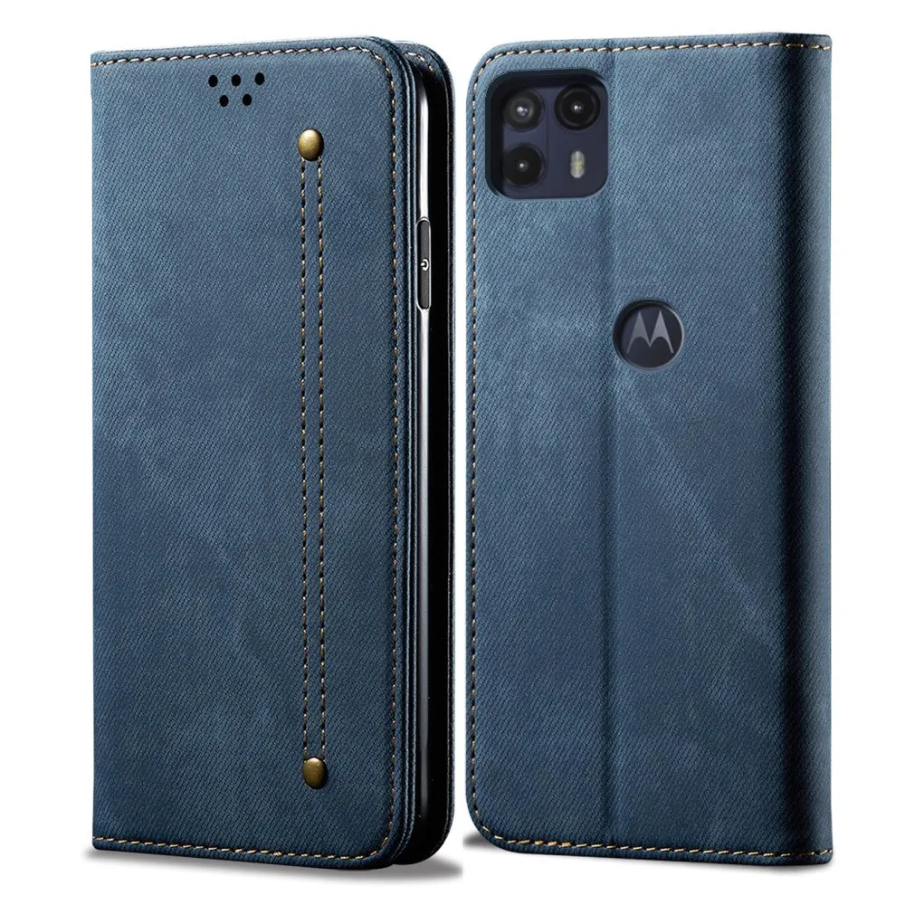 Jeans Motorola Moto G50 5G Flip case - Blue