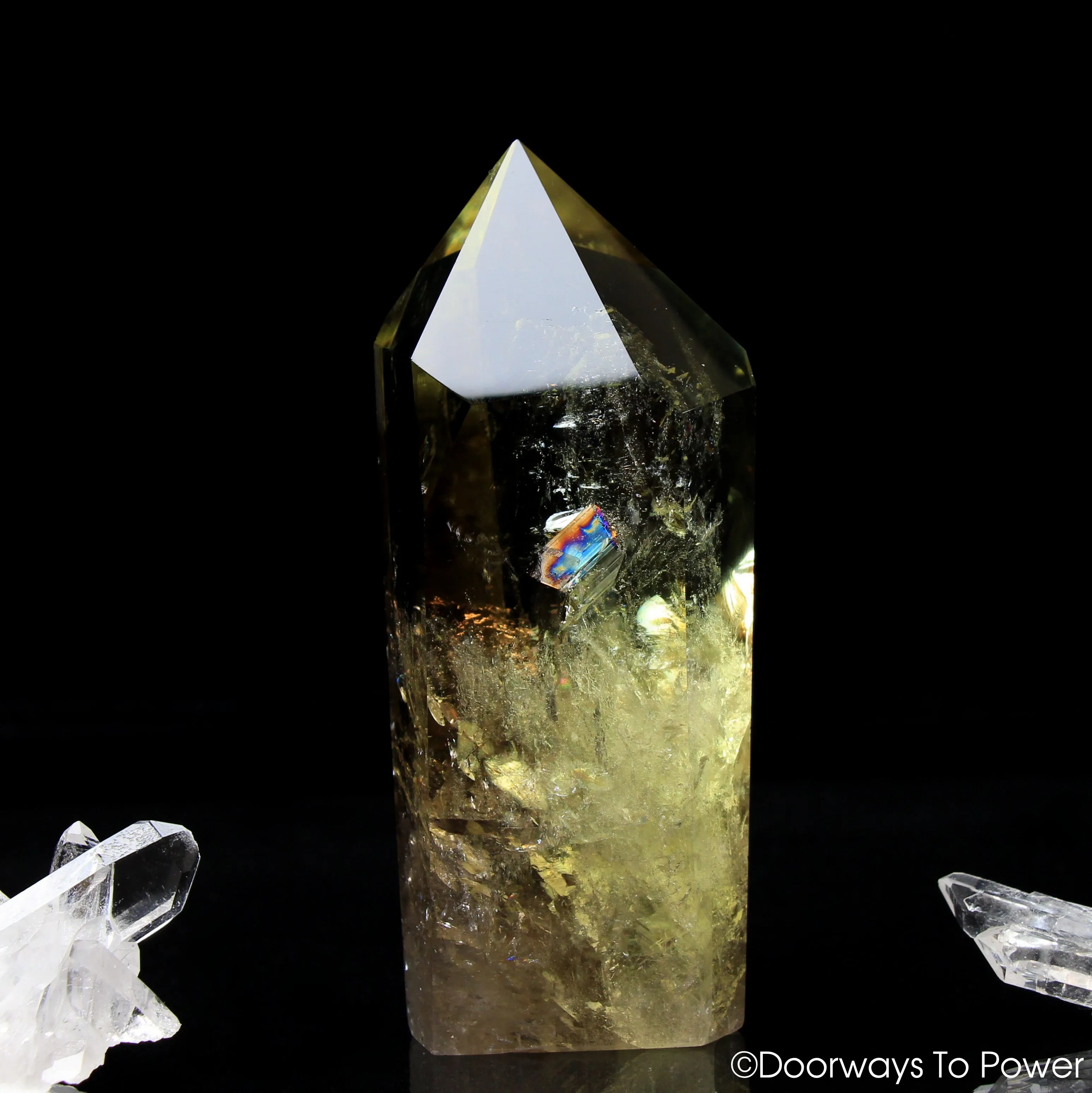 John of God Crystal Citrine & Smoky Phantom Quartz w/ Rainbows