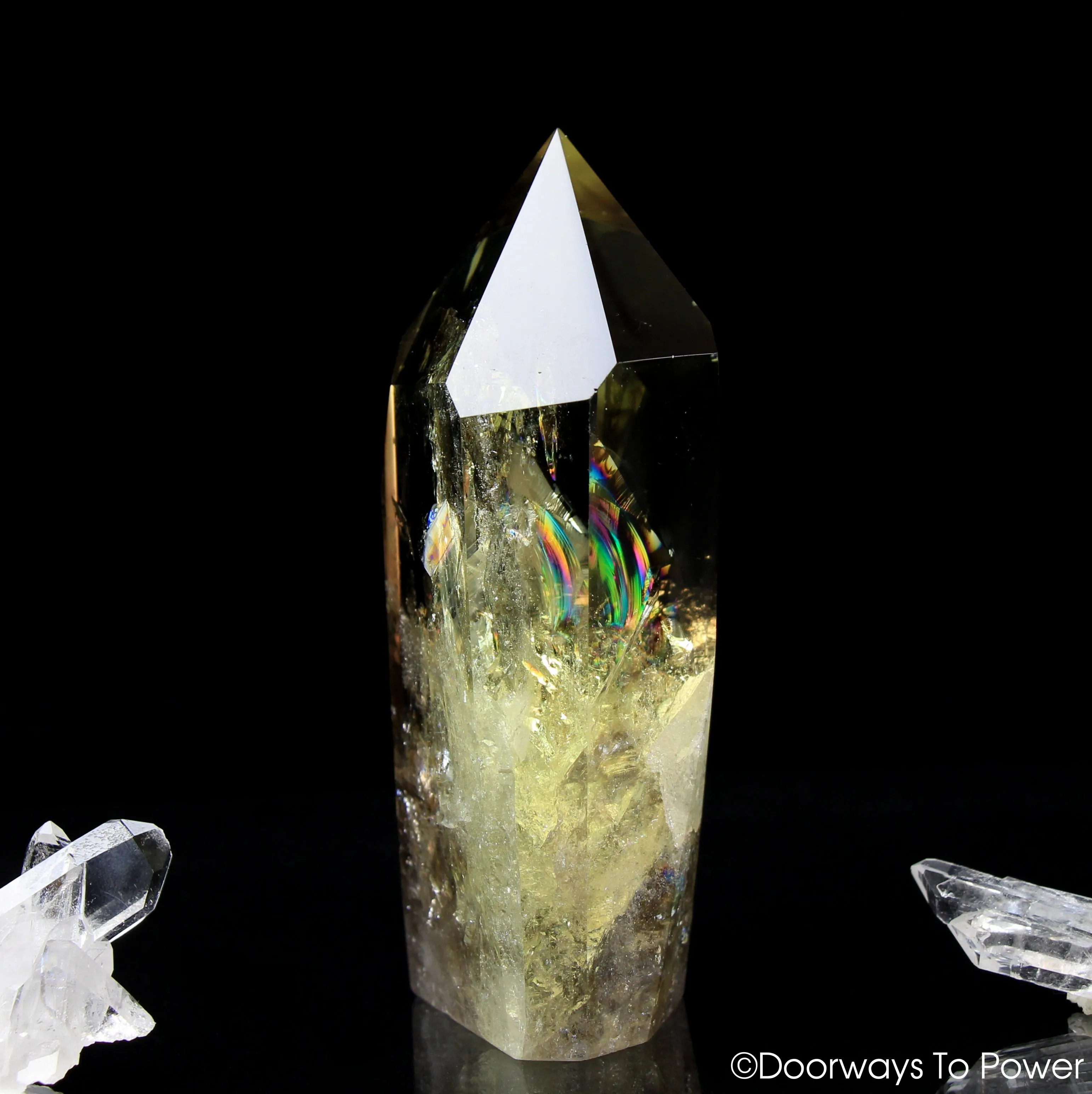 John of God Crystal Citrine & Smoky Phantom Quartz w/ Rainbows