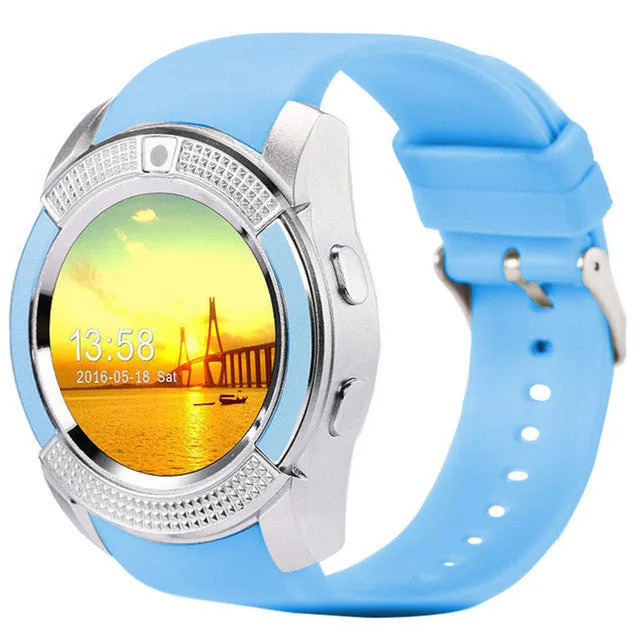 JQAIQ V8 Waterproof Bluetooth Smart Watch with IPS HD SIM TF Card for Android