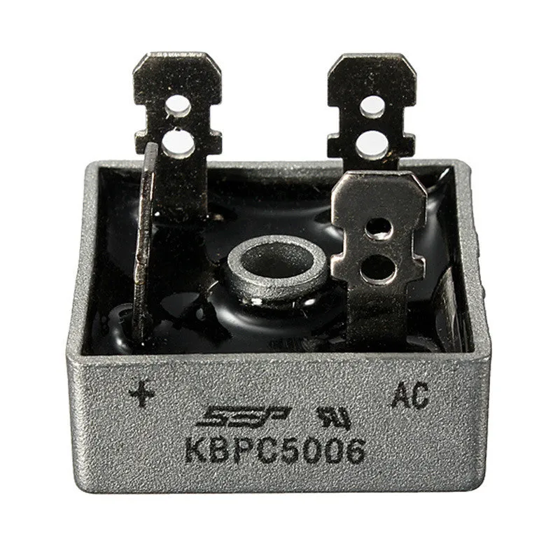 KBPC5006 Power Bridge Rectifier 50A Amp 600V Metal Case Diode Bridge Control 2.8x2.8x2.3cm Single-phase Rectifier Diode