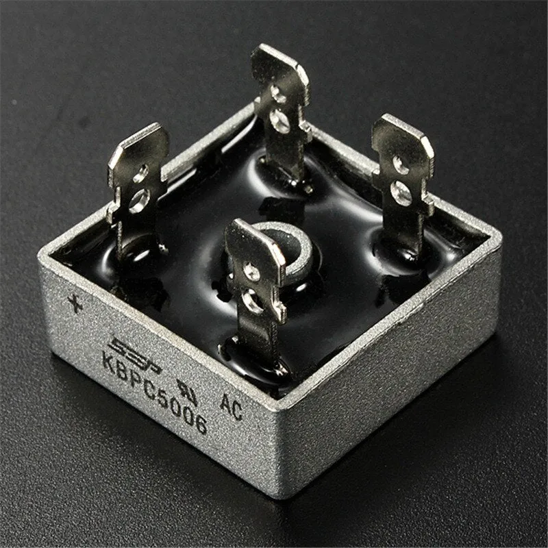 KBPC5006 Power Bridge Rectifier 50A Amp 600V Metal Case Diode Bridge Control 2.8x2.8x2.3cm Single-phase Rectifier Diode