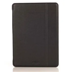 Knomo iPad Mini Leather Folio Hard Shell Back  - Black