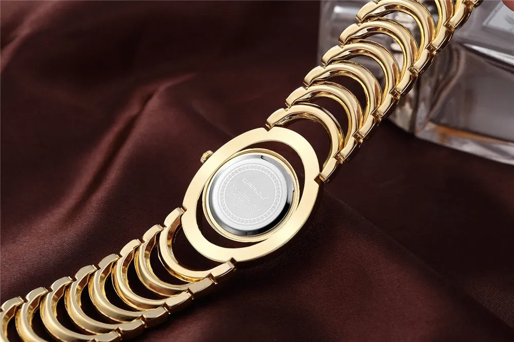 Ladies' Luxury Brand bracelet  Stainless Steel Rhinestone Quartz Watch