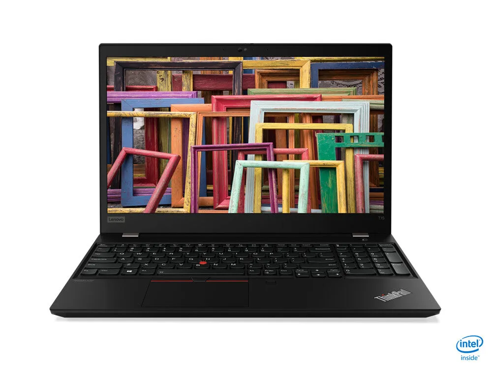 Lenovo ThinkPad T15 Intel® Core™ i5 i5-10210U Laptop 39.6 cm (15.6") Full HD 8 GB DDR4-SDRAM 256 GB SSD Wi-Fi 6 (802.11ax) Windows 10 Pro Black