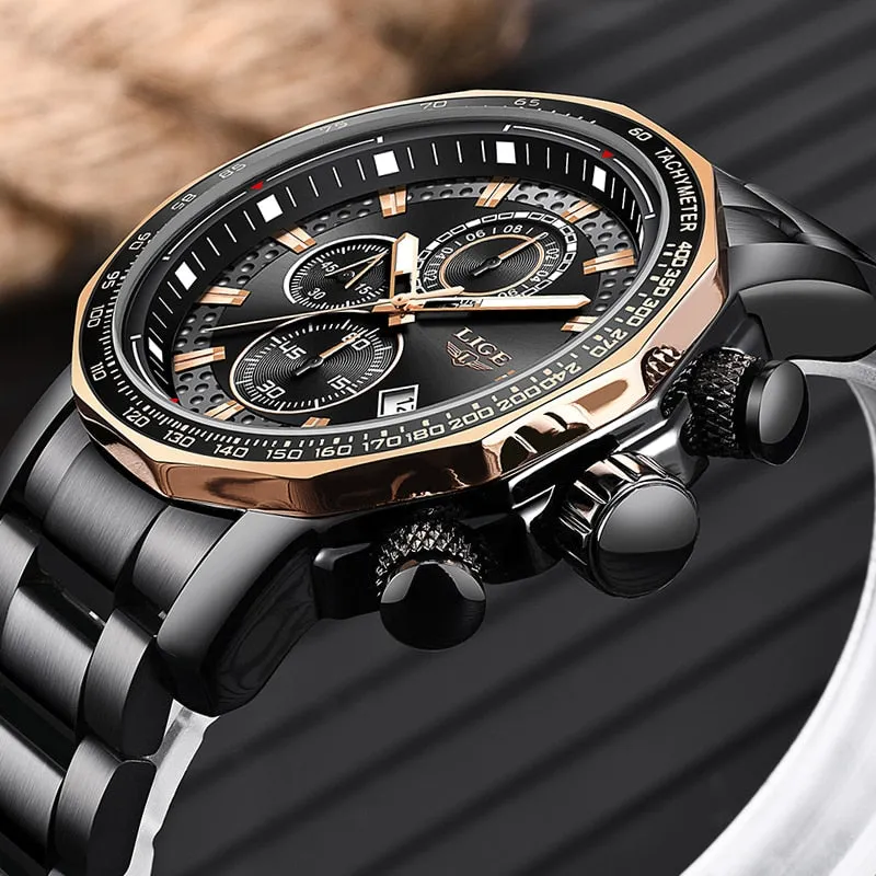 LIGE New Mens Watches Top Brand