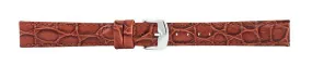 Light Brown Crocodile Leather Watch Band 14mm 110913