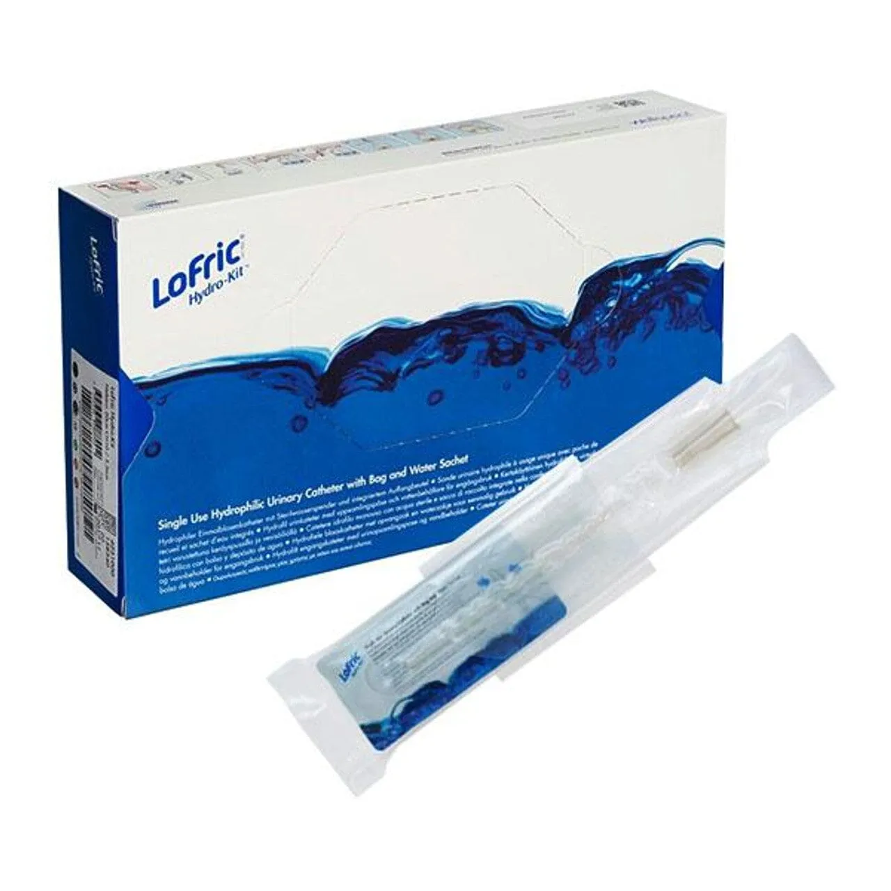 LoFric Hydro-Kit Male Hydrophilic Intermittent Catheter Kit 16", Nelaton Tip