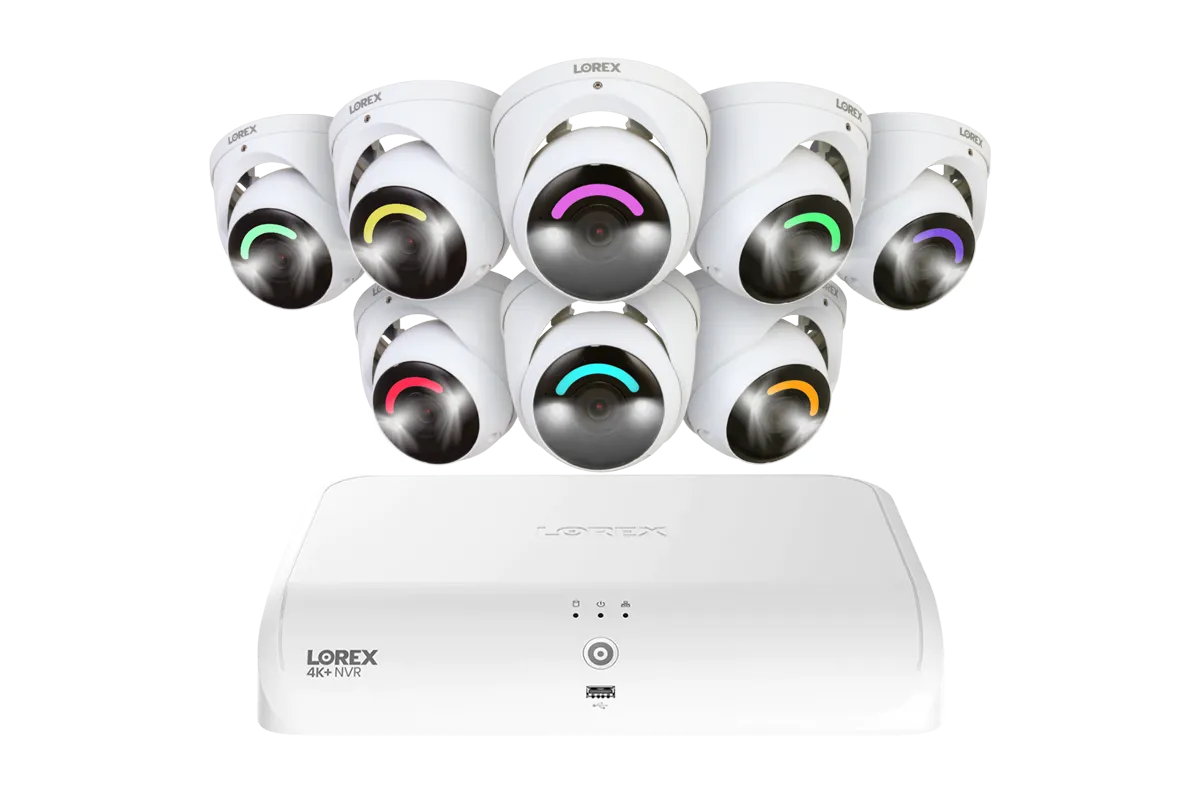 Lorex 4K  12MP 16 Camera Capable (8 Wired   8 Fusion Wi-Fi ) 2TB Wired NVR System with H30 IP Dome Cameras