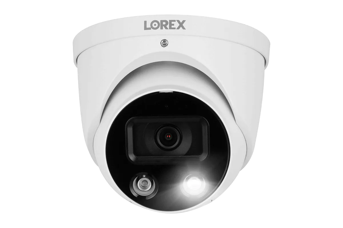 Lorex 4K (8 Camera Capable) 2TB Wired NVR System with Smart Deterrence and Smart Motion Detection Dome Cameras