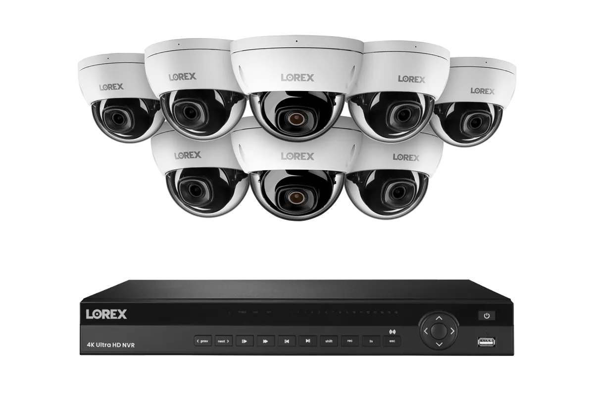 Lorex Elite Series 4K 16 Camera Capable 4TB Wired NVR System with 4MP (2K) A4 IP Dome Cameras