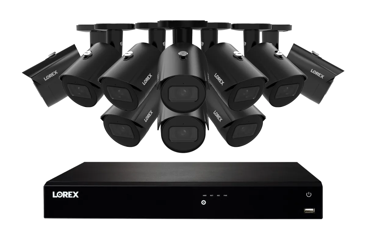 Lorex Fusion Series 4K 16 Camera Capable (Wired or Fusion Wi-Fi) 4TB Wired NVR System with A14 IP Bullet Cameras