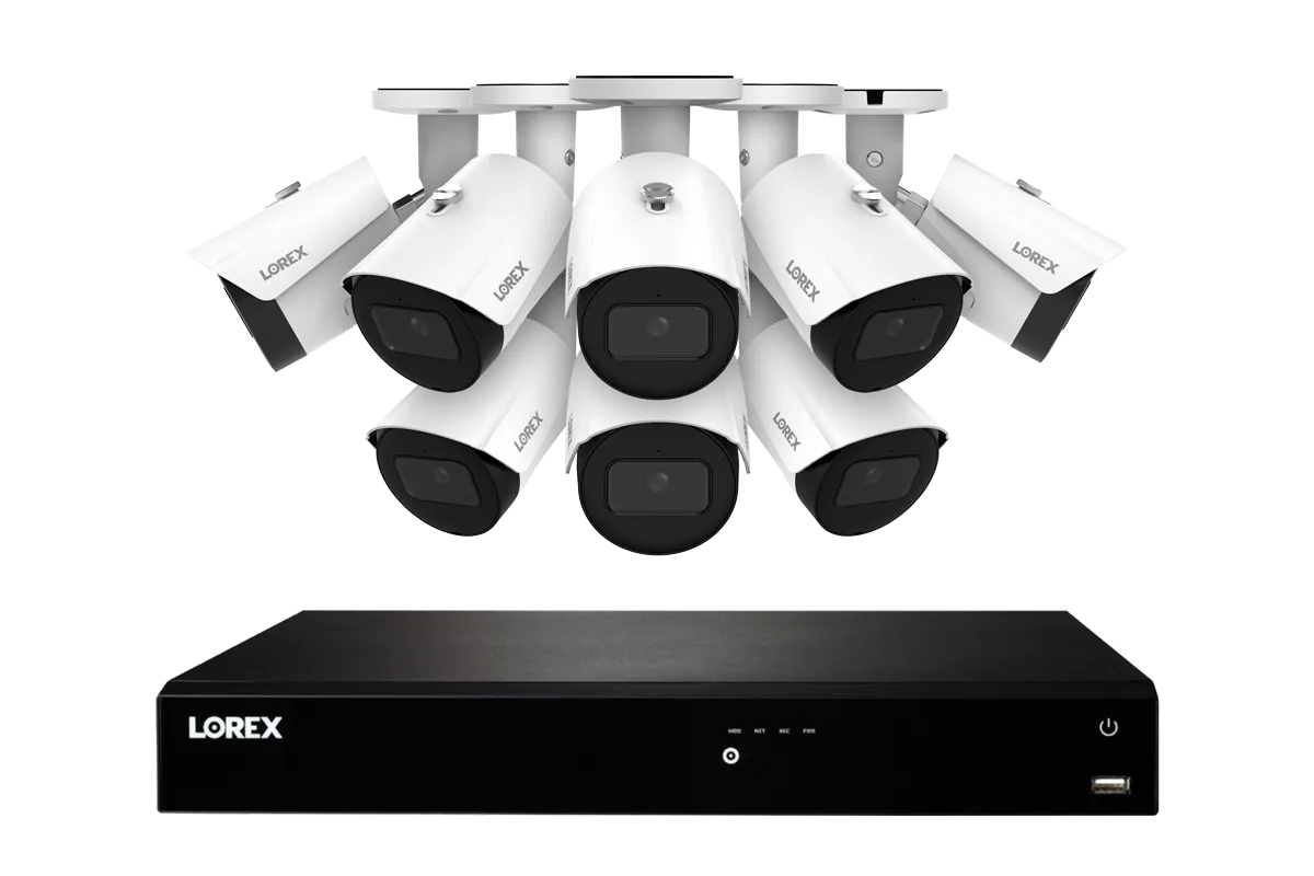 Lorex Fusion Series 4K 16 Camera Capable (Wired or Fusion Wi-Fi) 4TB Wired NVR System with A14 IP Bullet Cameras