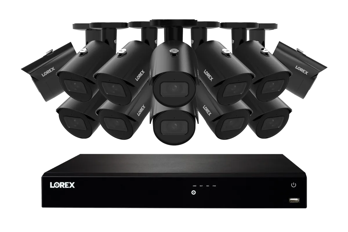 Lorex Fusion Series 4K 16 Camera Capable (Wired or Fusion Wi-Fi) 4TB Wired NVR System with A14 IP Bullet Cameras