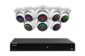 Lorex Fusion Series 4K 16 Camera Capable (Wired or Fusion Wi-Fi) 4TB Wired NVR System with H12 Wired 4K IP Dome Cameras