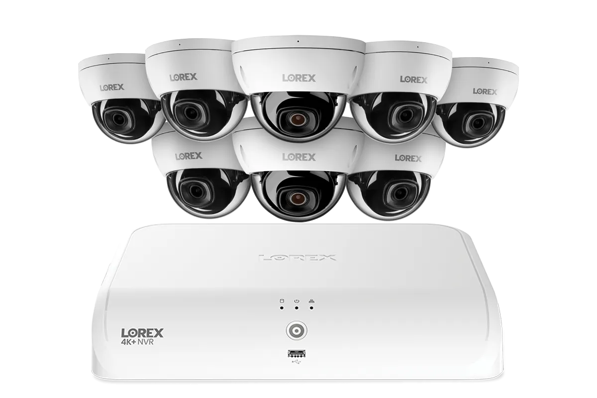 Lorex Fusion Series 4K  16 Channel (8 Wired   8 Fusion Wi-Fi) 2TB Wired System with A4 Wired 2K IP Dome Cameras