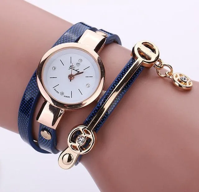 Luxury Brand Leather Quartz Watch Women Ladies Casual Fashion Bracelet Wrist Watch Wristwatches Clock Relogio Feminino Female