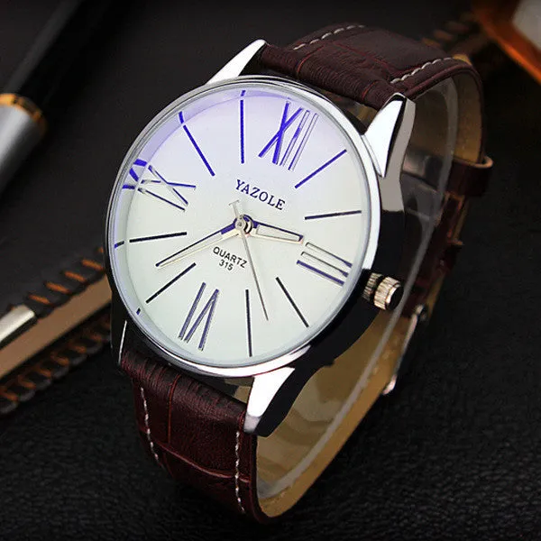 Luxury Brand Leather Watches Men Waterproof Fashion Casual Sports Quartz Watch Dress Business Wrist Watch Hour for Men Male