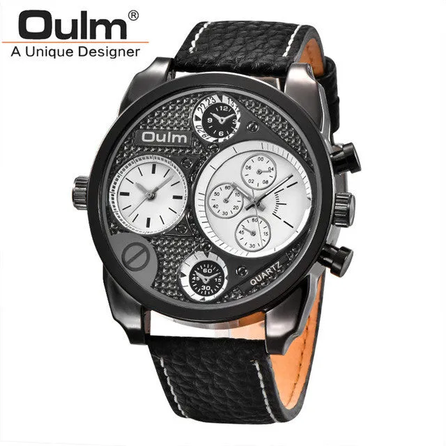 Luxury Brand Oulm Watches Men Full Steel Quart Watch Big Design Business Male Casual Military Wristwatch relojes hombre