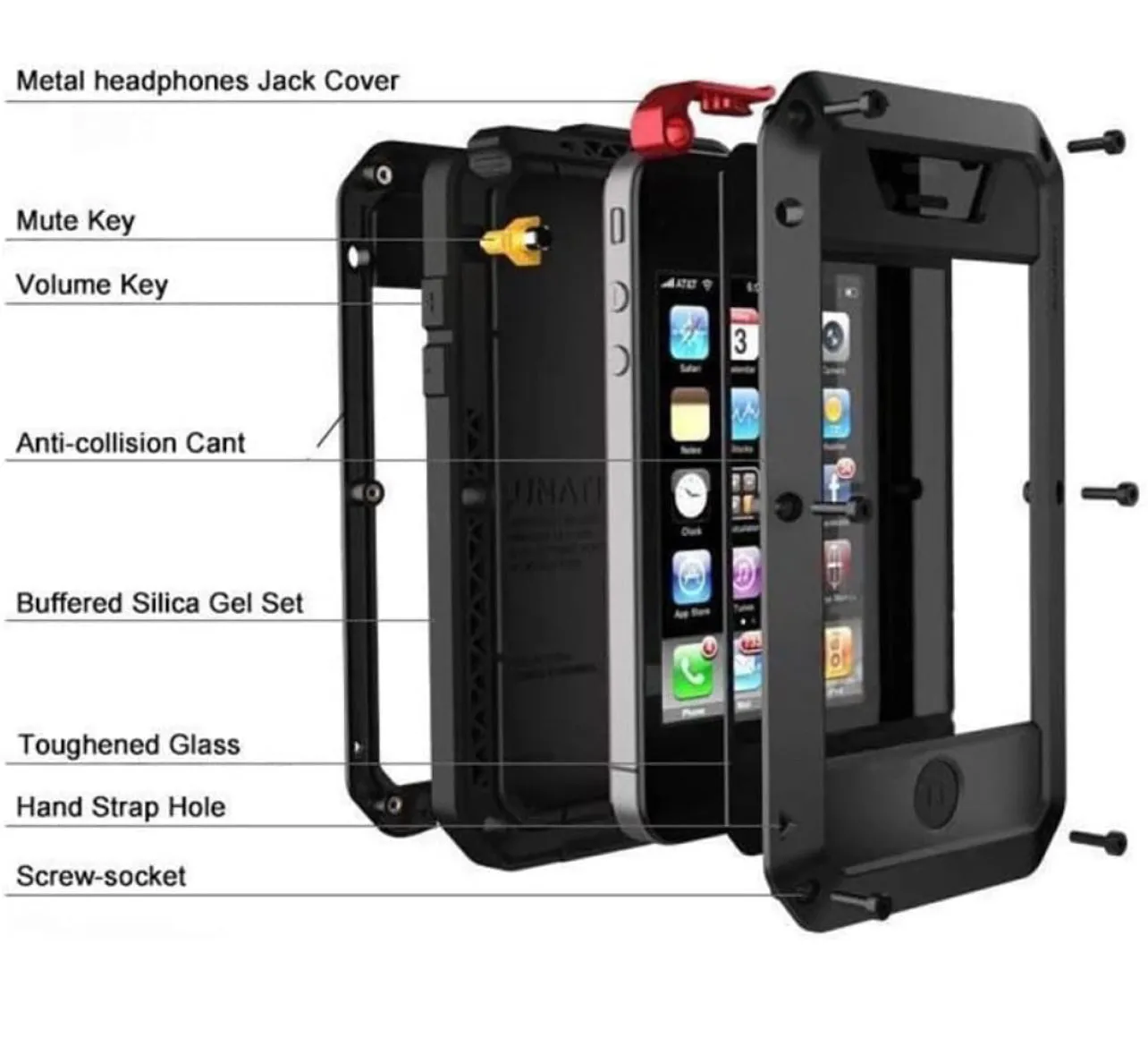 Luxury Doom Armor Life Shock Dropproof Shockproof Metal Aluminum 13 PROMAX