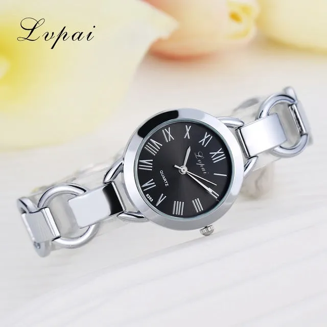 Lvpai Brand Fashion Bracelet Watch Women Alloy Luxury Watch Quartz Wristwatch Classic Gold Ladies Casual Business Watch